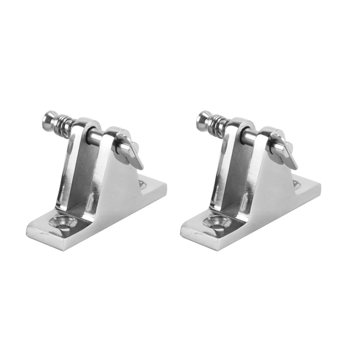 ACOLY 2 Pcs Bimini Deck Hinge Mount 90° Stainless Steel Marine Grade Boat Fitting with Screws (60x18mm)