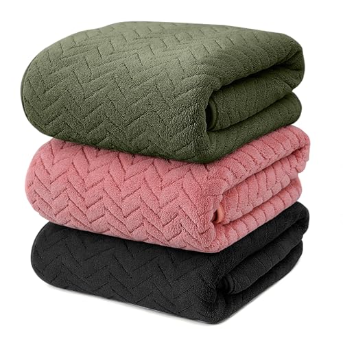 La mejor selección de Juegos de toallas los 5 mejores. 44 YURIRIA Toallas de Baño 3Packs Absorbentes Juego De Toallas Ultra Suaves de Gran Tamaño, Toalla de Microfibra de Secado Rápido para Baño, Hotel, Hogar, Piscina(Negro+Verde...
