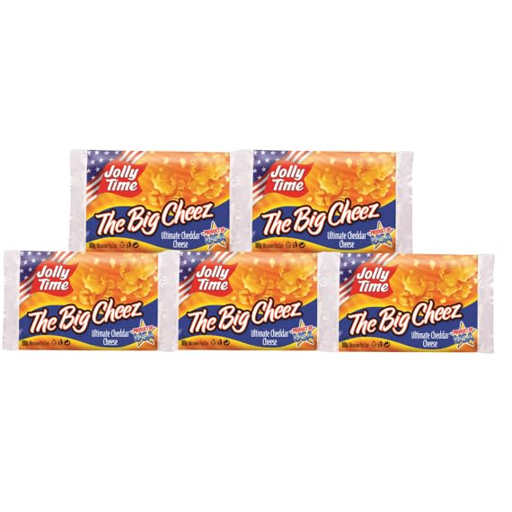 Salty Popcorn Jolly Time with extra cheese The Big Cheez 100 g pack of 5 JOLLY TIME