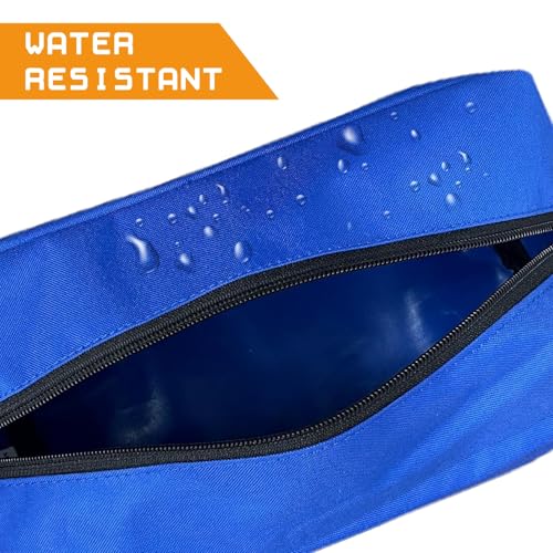 Image of Pack of 7 Tool Pouch Zipper Bags, Waterproof, Heavy-Duty Ballistic | 1680 Tetron ballistic polyester, vibrant yellow, secure heavy-duty zippers, organizes tools, accessories, stationery