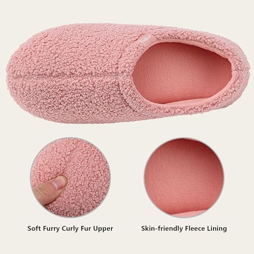 Home Slipper Memory Foam Slippers for Women Curly Fuzzy Bedroom House Shoes Non-slip Indoor Slipper Booties3