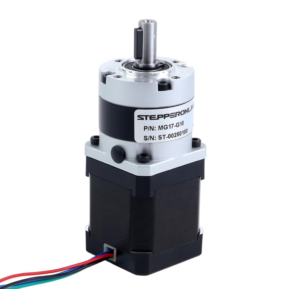 STEPPERONLINE Nema 17 Moteur pas à pas L = 40 mm 10:1 Engrenage planétaire | Série MG