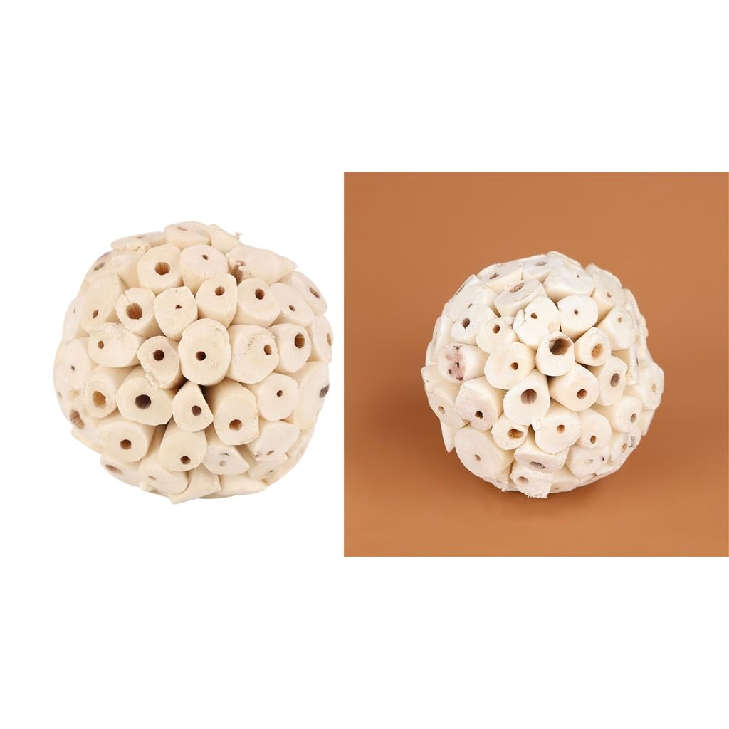 XAGMODSHN Parrots Chew Toy Birdcage Natural Pith Chewing Toy Bird Biting Toy for Large Birds Birdcage Hanging Toy