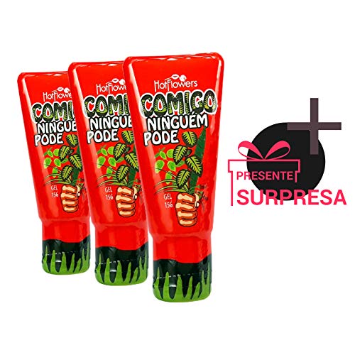 3 Gel Lubrificante Comigo Ninguém Pode Original + Brinde