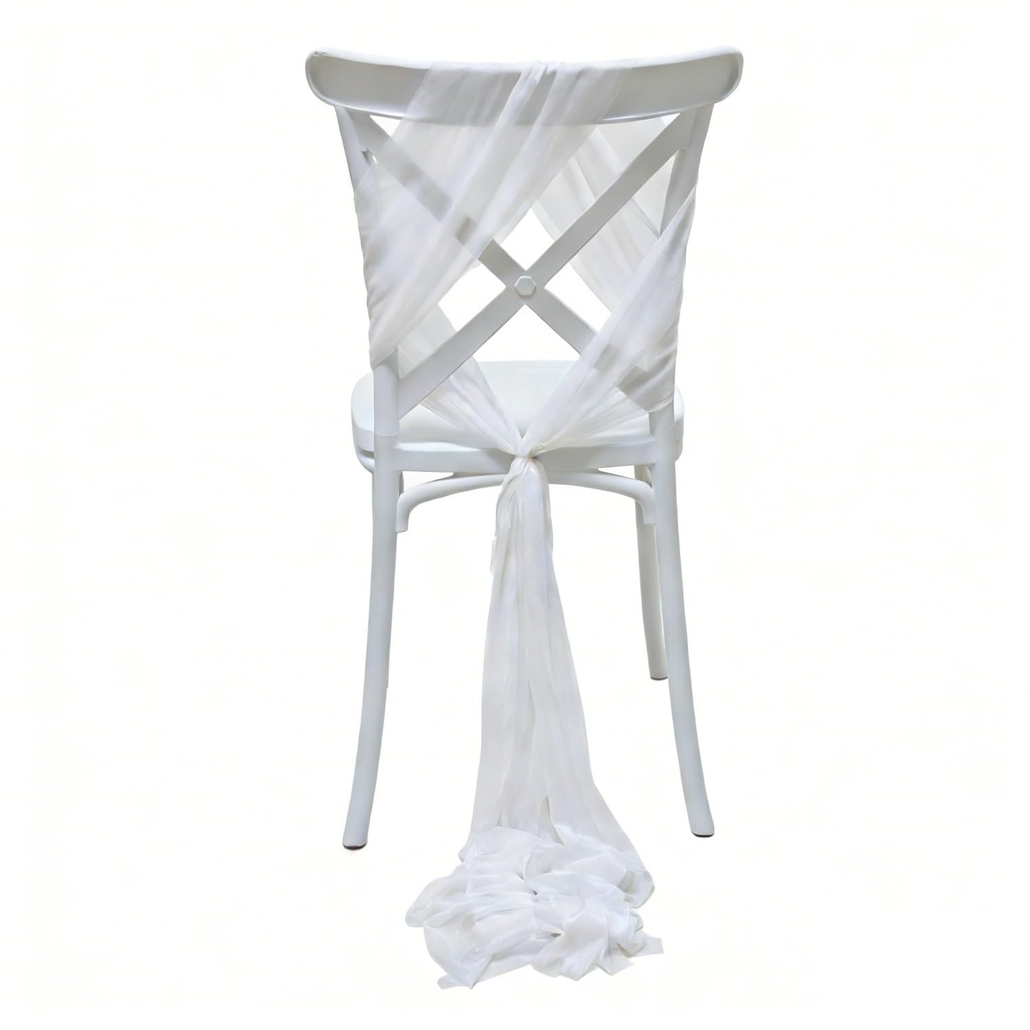 30 Stück Tüll Stuhlschleifen Schleifenband Stuhlschärpen Hochzeit Stuhl Bögen 20 * 275cm Stuhlhussen Dekoband Gangstuhl Jahrestag Deko DIY Handwerk Tutu Rock Weihnachten Zeremonie Deko-weiß