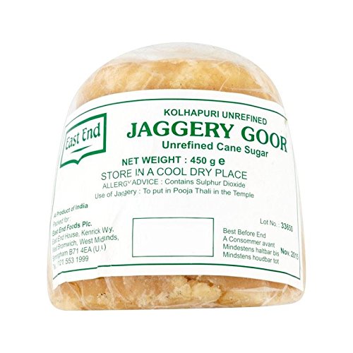East End Jaggery Goor Unrefined Cane Sugar 450g - Pack of 2