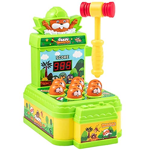 J-ouuo Whack Mol Toy Mini juego de arcade electrónico, juguete de martillo, juguetes interactivos para martillado y clavar libras para niñas de 3, 4, 5, 6, 7, 8 años Cover