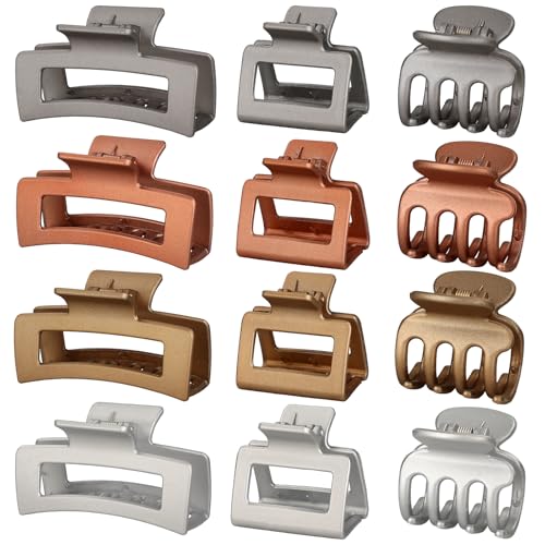 SMKSL 12 Pcs Hair Claw Clips for Women &amp; Girls 3 Styles Hair Accessories