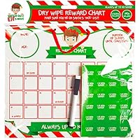 Buystarget Behaviour Reward Chart Elf Christmas Stickers Pen Santa Board Dry Wipe Nice UK