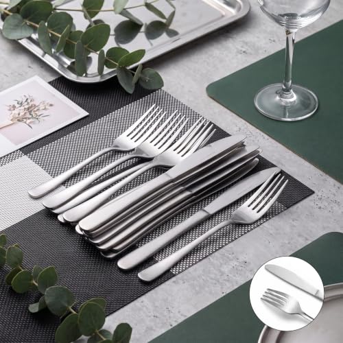 Image of 72 Pieces Stainless Steel forks and knives Dinner Flatware Set