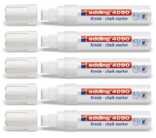 Edding Value Pack 5er de Windows/marqueur Chalk 4090 faben Divers pour sélectionner 5 Set série en Blanc