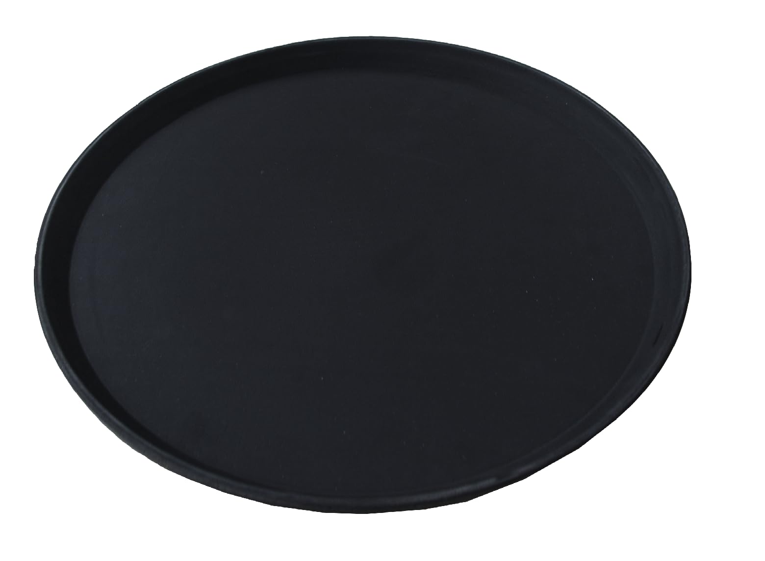 3 Vassoi Antiscivolo da Bar Rotondo grande 41 cm Superficie Gommata Professionale vassoio Nero per Servizio Tavoli in Polipropilene Alta Resistenza per Servire Bevande drink colazione in Sicurezza