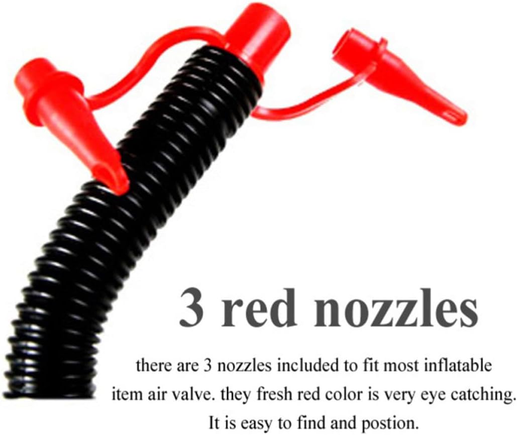 Foot Air Pump for Air Mattress and Kayak with 3 Nozzles PVC