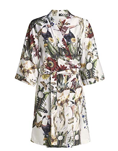 Preisvergleich Produktbild ESSENZA Kimono Sarai Airen Dschungel Polyester Satin Weiß, L