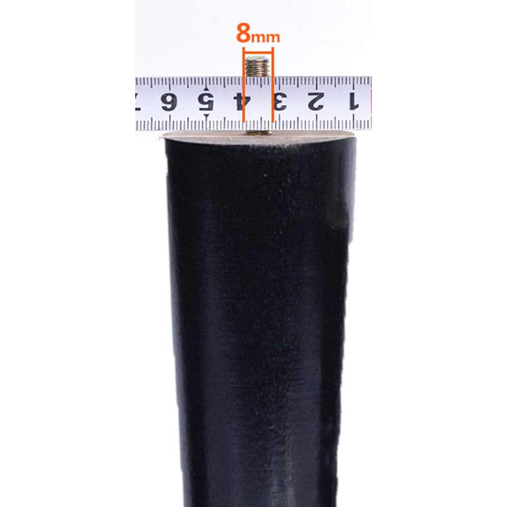 4 gambe in legno massello coniche di ricambio per mobili, gambe per mobili da divano, letto, sedia, divano, gambe in legno, filettatura M8, colore nero (cono obliquo 20 cm)