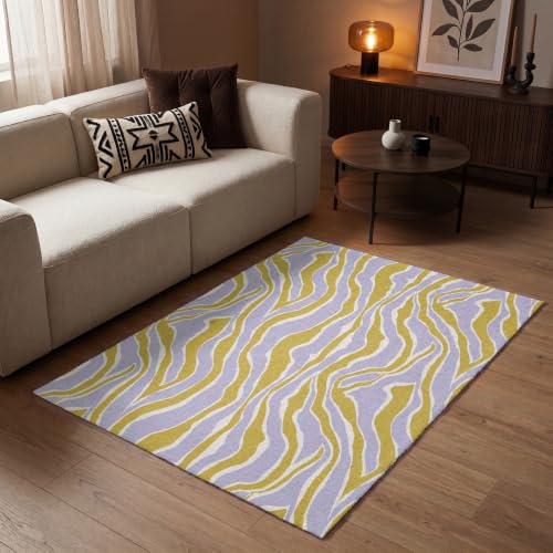 Alfombra salon 120x180 cm de pelo corto multicolor OnlyWow para comedor rectangular 3