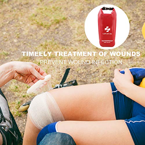 GPUSFAK 2-in-1 Waterproof First Aid Kit Light and Durable for Kayak, Boating, Backpacking, Snow and Watersports