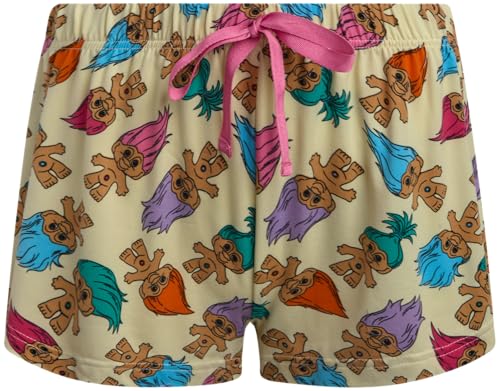 Image of COCO BRANDS Minions Chucky Trolls Scooby-Doo Womens Pajama Shorts Set - 2 Piece Short Sleeve Sleep Shirt Lounge Sets