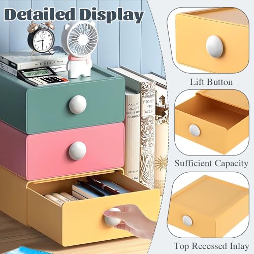 Boite Rangement Plastique Tiroir Empilable Bureau Maquillage 4 PCS - 4