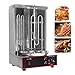 Doner Kebab Eléctrico, Asador Vertical Eléctrico, Shawarma Doner Kebab Con 2 Quemadores, Máquina De Parrilla Gyro Con Interruptor De Ajuste De Temperatura, 6 Revoluciones Por Minuto Con Utensilios