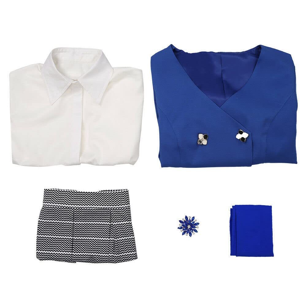 Kobiety Seksowna Sukienka Kostiumy Hydraulików Dla Dorosłych Mario Bros Rola Przebranie Na Karnawał Przebranie Fantasia 5 Sztuk Zestaw Kostiumów Na Karnawał I Cosplay (Color : Blue, Size : L)