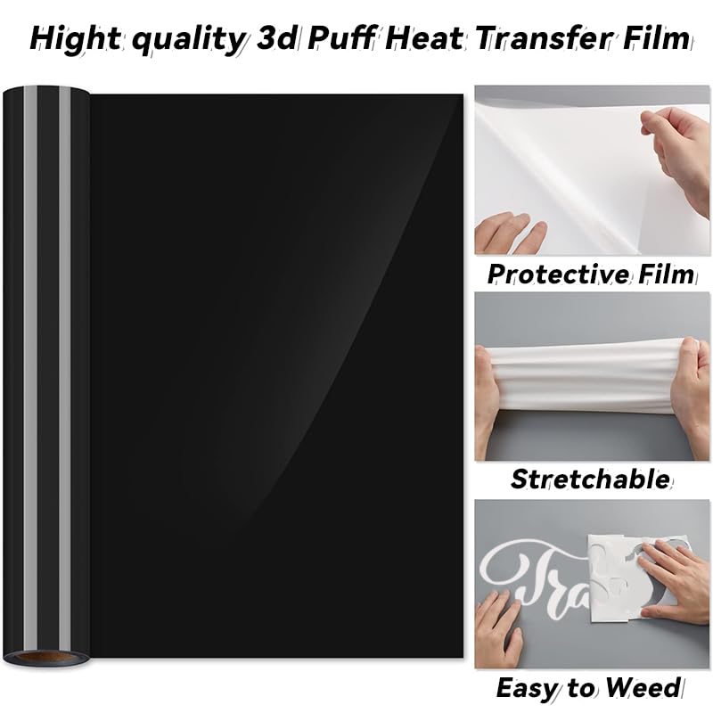 Vinyle mousse 3D lavable pour un relief gonflant durable sur vos t-shirts - 7