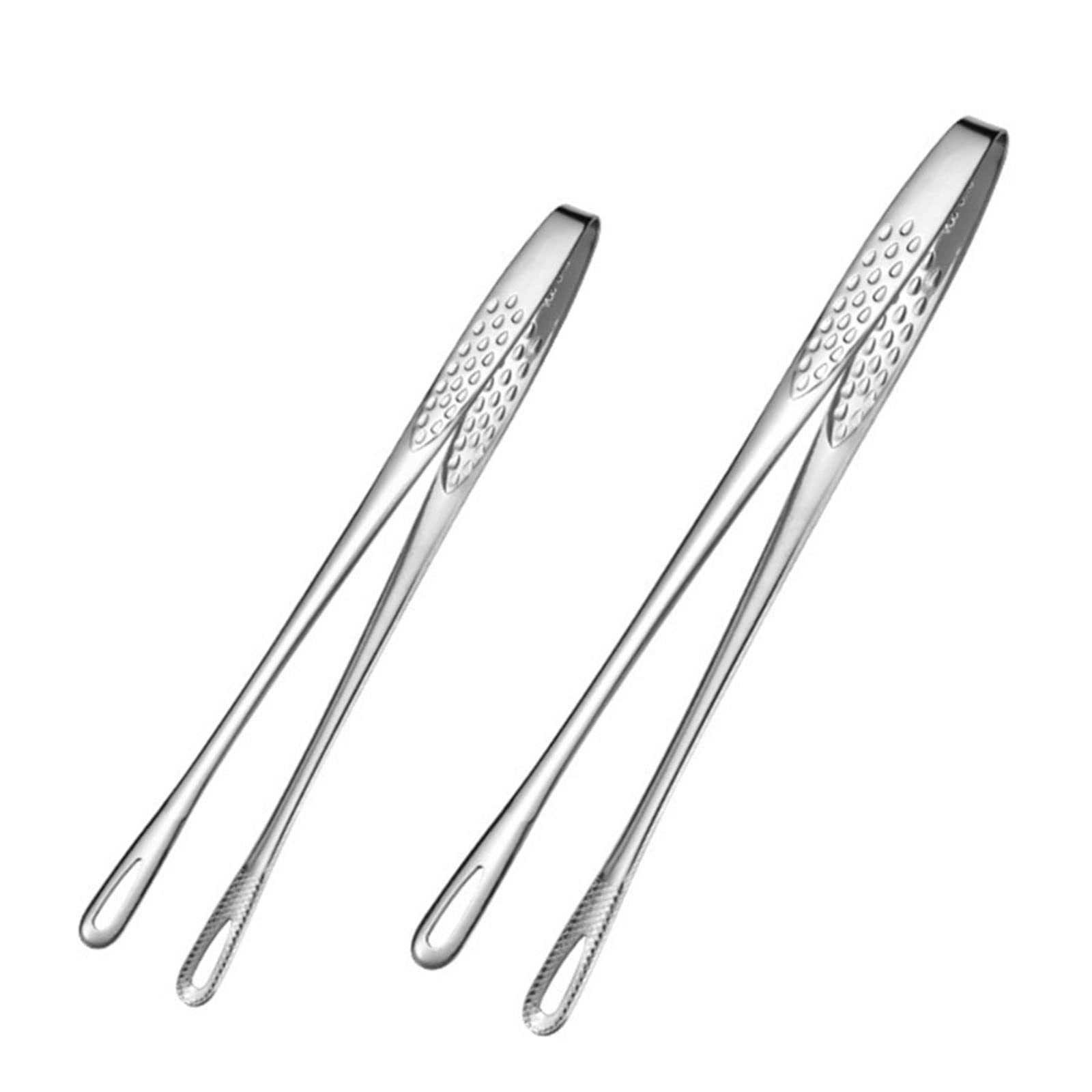 MRKU Pinzas para Bolsas de Alimentos de Acero Inoxidable, Pinzas para Barbacoa, Pinzas Extra largas, Pinzas para Servir Pan, Pinzas para repostería, Pinzas para cocinar fritos.