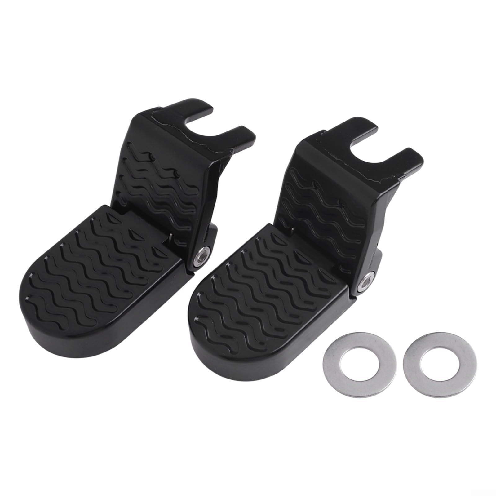 Poggiapiedi per bici elettrica, posteriore, passeggero, pieghevole, in lega di alluminio, per mountain bike, mountain bike, mountain bike, colore nero (M15)