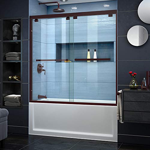 DreamLine Encore 56-60 in. W x 58 in. H Semi-Frameless Bypass Tub Door