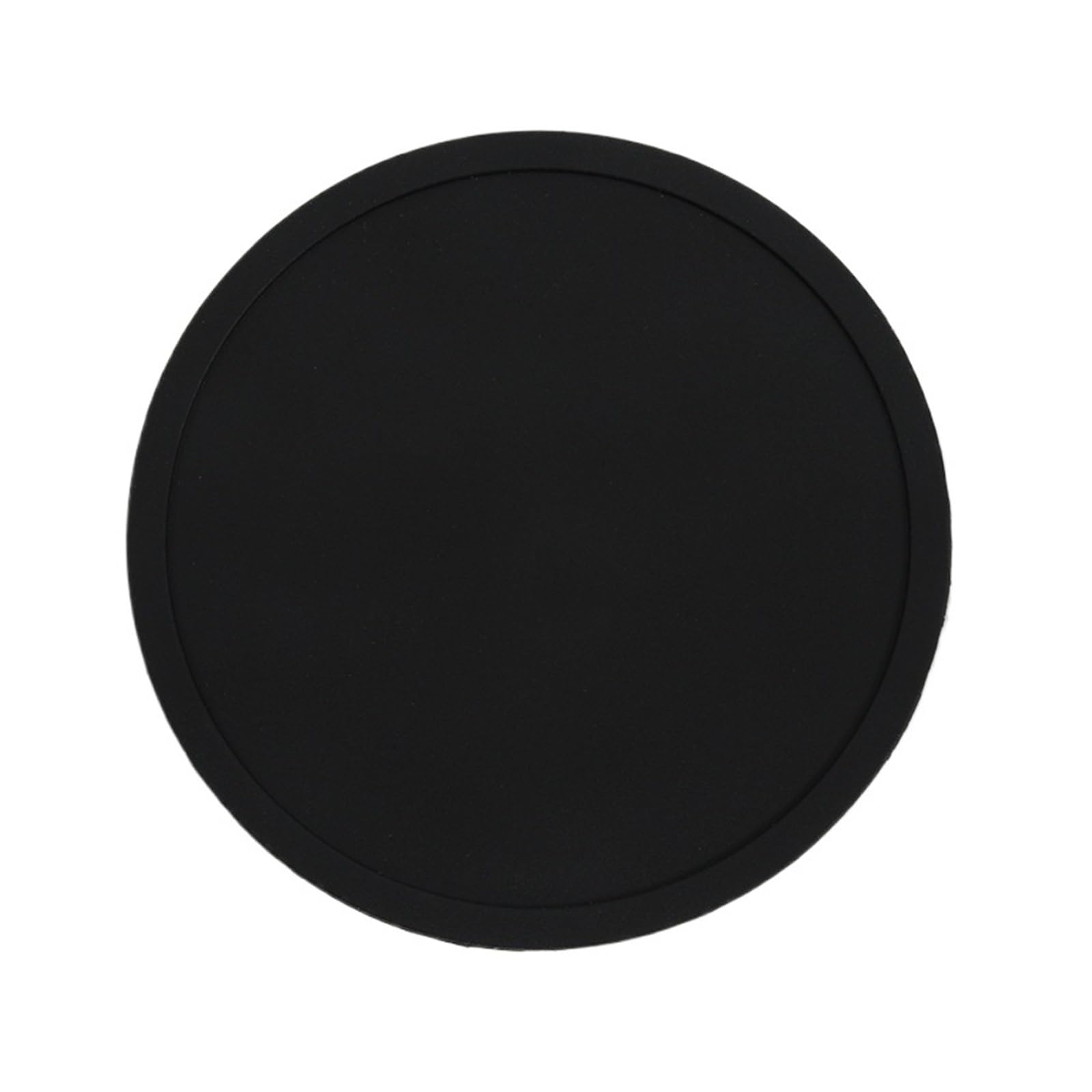 1pc 3.9 Inch Colorful Silicone Coasters Heat Resistant Tea Cup Mat Lots Drink Coffee Mug Glass Beverage(Black)