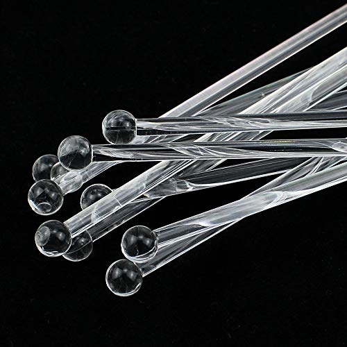 DXLing 10 Pieces Cocktail Stirrers Acrylic Cocktail Stirrers Swizzle Sticks with Various Wine Glass Patterns Bartender… - Afbeelding 5