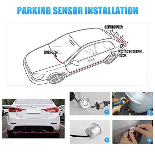 Image of Kozdiko Black Reverse Car Parking Sensor for Hyundai Xcent