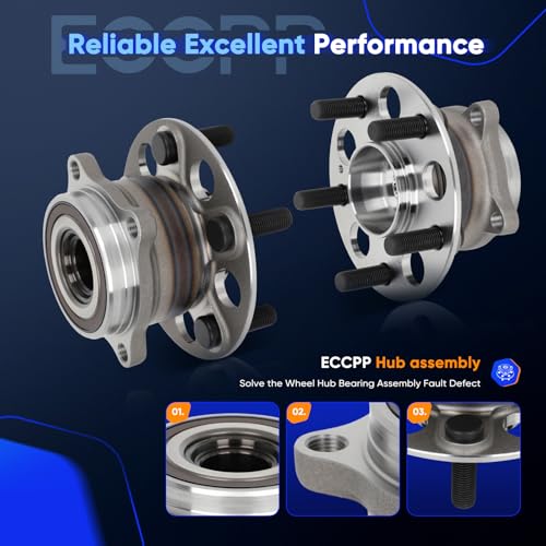 Image of ECCPP 2PC Wheel Hub Assembly Rear 512629 2017-2020 for Acura for MDX | 2019-2023 for Honda for Passport Wheel Bearing Hubs w /ABS