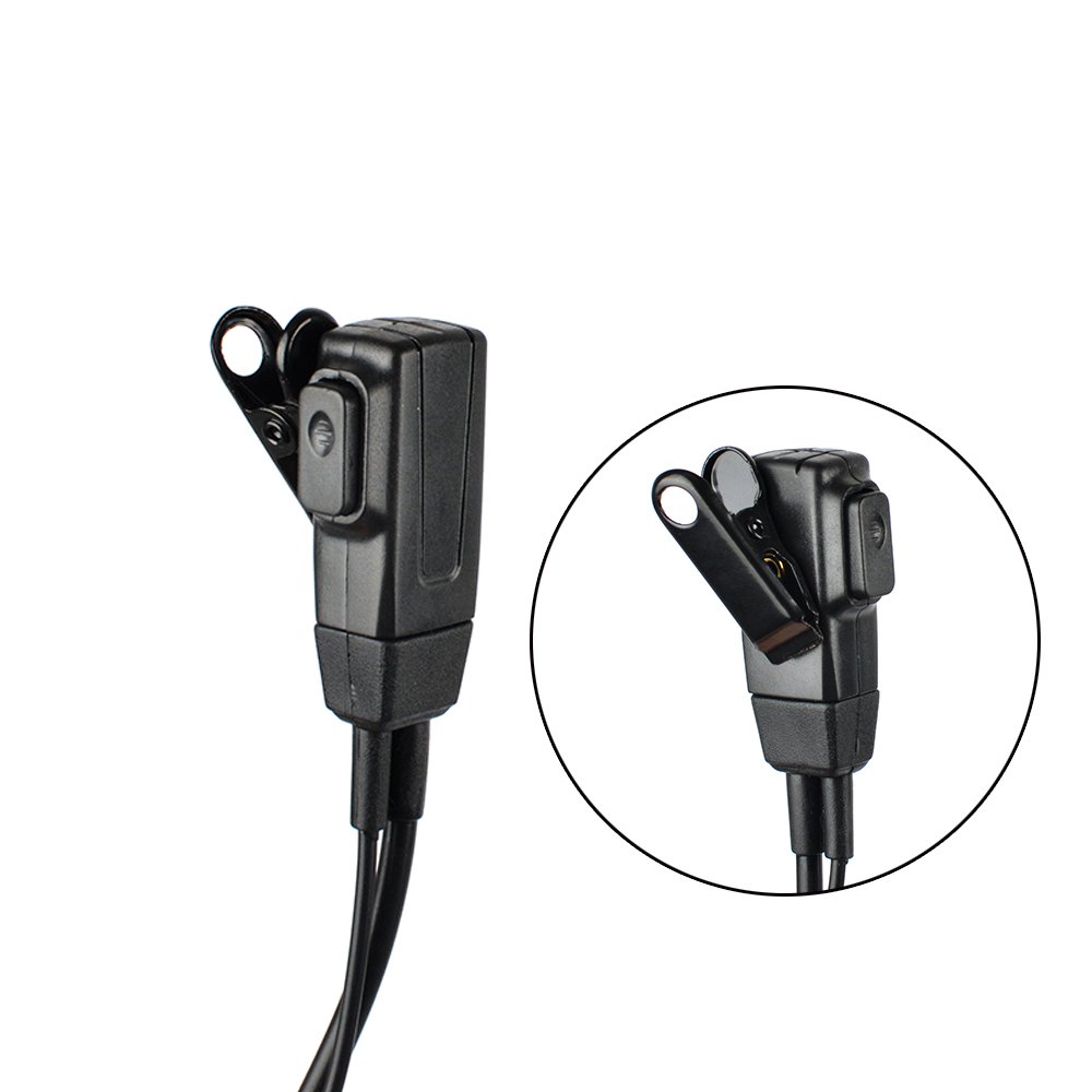 Walkie Talkie Auricolare a forma di D Auricolare con microfono compatibile per Motorola CP040 CP200 GP300, CLS1110, CLS1410 Radio (10 pezzi)