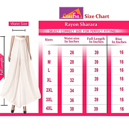 Image of Super Soft Flared Solid Rayon Sharara In 10 Attractive Colours For Women's And Girl's