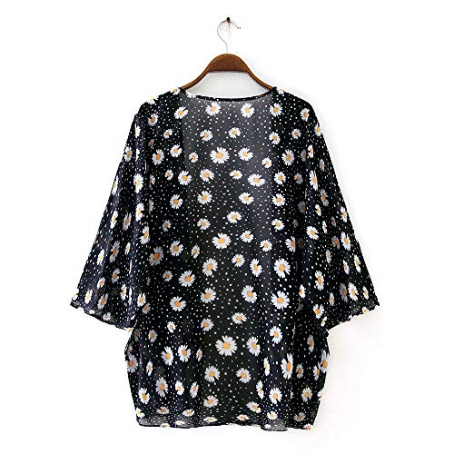 Image of CASURESS Women's Cardigan-Sheer Kimono Loose Summer Floral Print Cover Ups