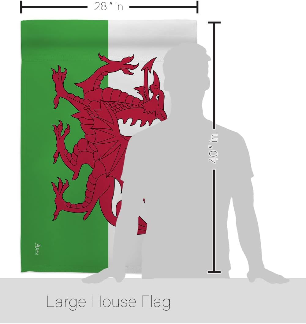 Americana Home & Garden Wales House Flag Regional Nation International World Country Particular Area Decoration Banner Small Garden Yard Gift Double-Sided, Made in USA
