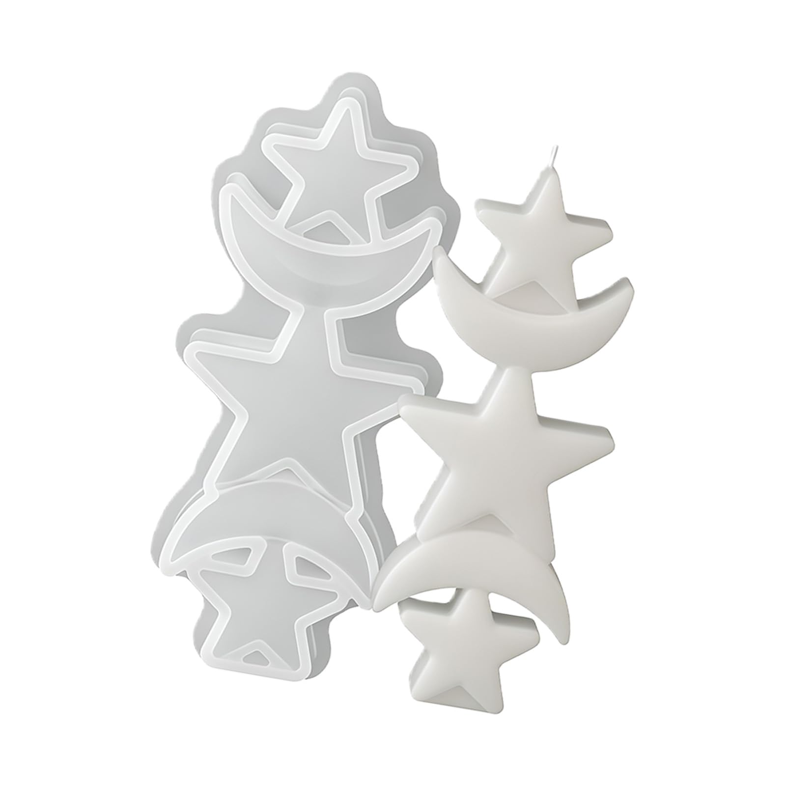 Jazuaiao Star Silicone Mold Easy Demolding for Resin Casting Crafting Soap Cement Ornament Sun Star