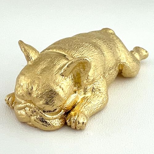 6-30 18金(K18) 製 『フレンチブルドッグ』ビッグサイズのミニチュアオブジェ ALPBK031 |K18 18K ゴールド 金 金製品 18金 工芸品 人気 インテリア 貴金属 豪華 価値 犬