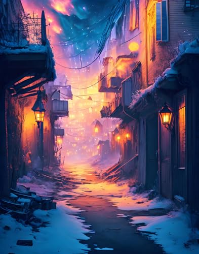 Ruelle enchantée de lumière brillante Meechi, la toile murale qui éveille l'imaginaire