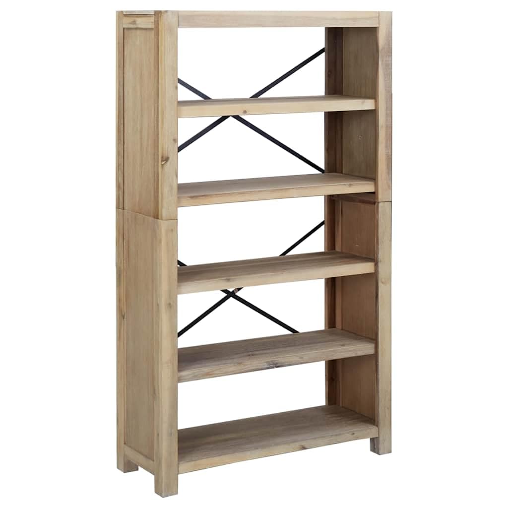 SYDE Scaffale a 5 livelli in legno di acacia, 80 x 30 x 140 cm