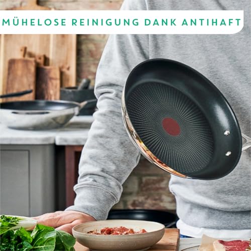 Tefal Jamie Oliver Cook's Direct On Wokpfanne, 28 cm, langlebige Antihaftversiegelung, Thermo-Signal, genieteter Griff, induktionsgeeignet… – Ansicht 5