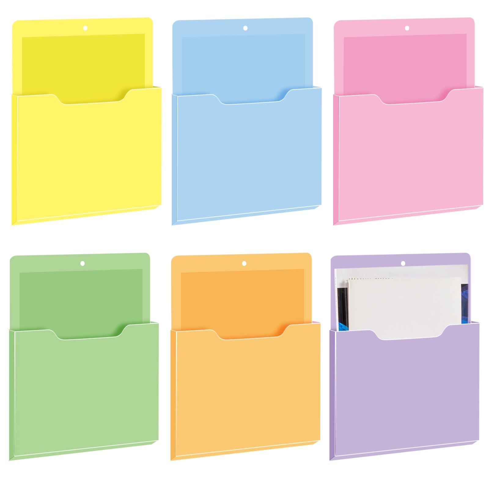 Amazon.com : Fuutreo 6 Pcs Magnetic Wall File Organizer Magnetic