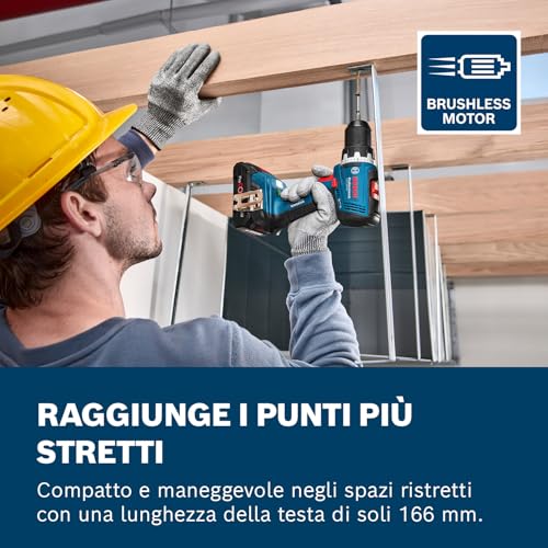 Bosch Professional 18V System Trapano-avvitatore a batteria GSR 18V-65 (motore brushless, lunghezza della testa 166, senza batteria/caricabatteria) - Immagine 2