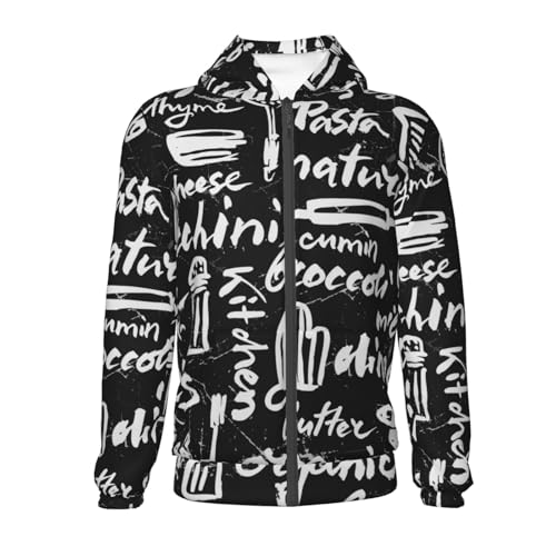 Pasta Bacon Kid Hoodies Boys Zip Up Sweatshirts Girls Pullover with Pocket2