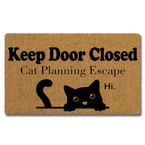 ShowDraven Funny Black Cat Mat
