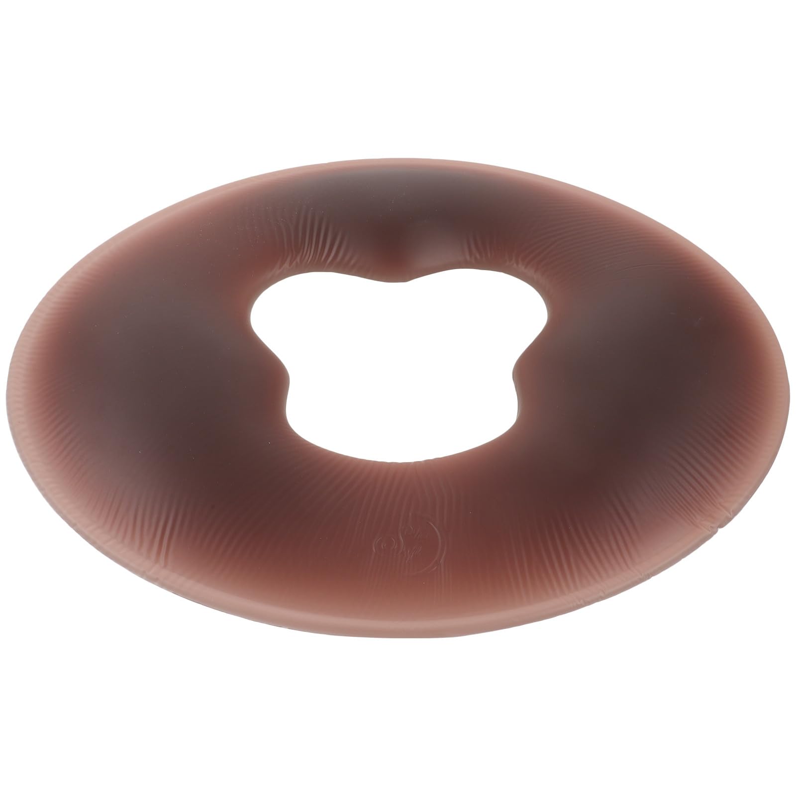 Generic Coussin Facial de Massage en Silicone Réutilisable 700g Couleur Café, Oreiller Repose-tête Orifice Central pour Spa et Salon de Beauté, Support Confortable pour Massage
