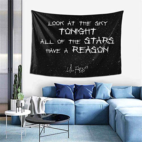 FPDecor Lil Peep Love Tapestry Wall Hanging Tapestries Wall Blanket Wall Art for Living Room Bedroom Home Decor 60x40in