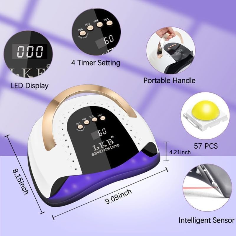 LKE UV LED Nail Lamp - Fast Curing & Auto-Sensor -4 LKE UV LED Nail Lamp - Fast Curing & Auto-Sensor -4
