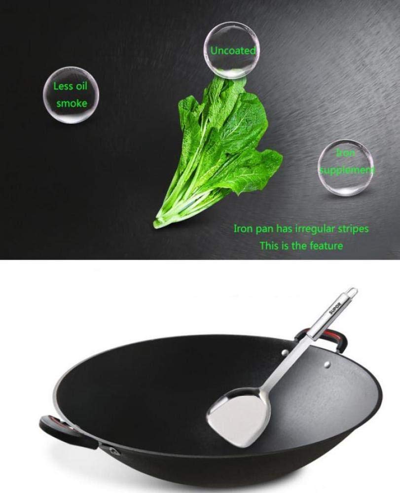 Amazon｜フライパン、超耐久性テフロン加工鉄パンガスストーブ傷つき